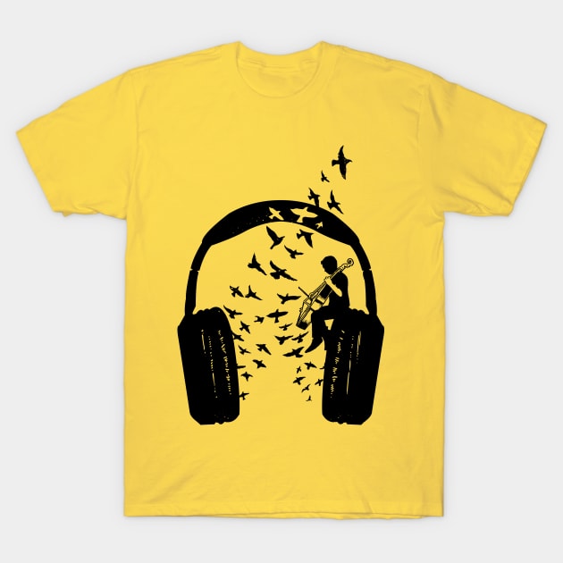 Headphone Cello II T-Shirt by barmalisiRTB